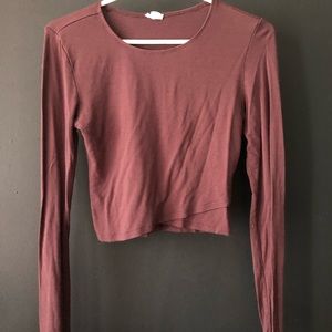 Maroon crop top